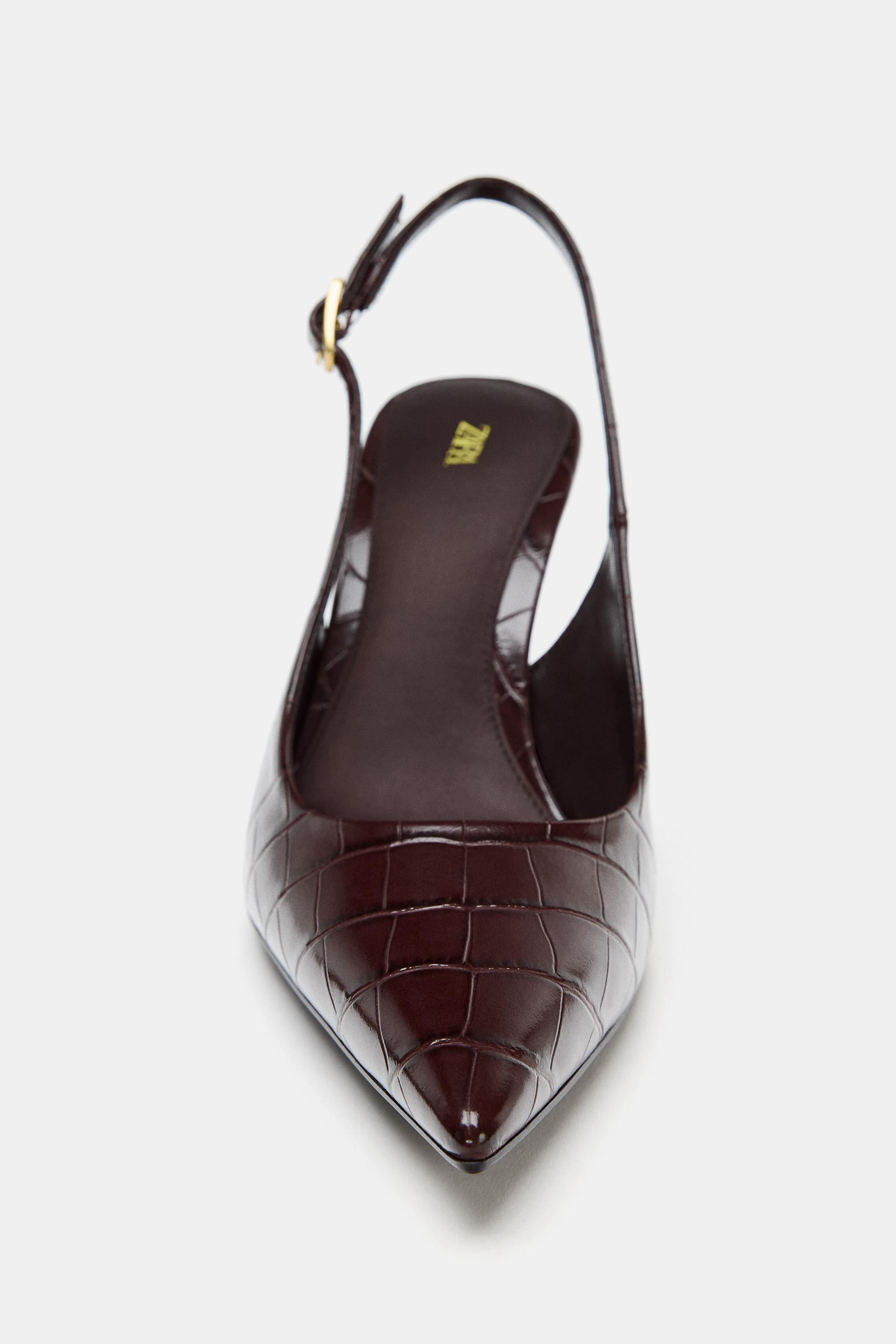 EMBOSSED SLINGBACK SHOES | Zara UK