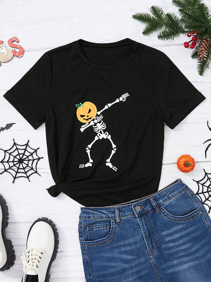 SHEIN Unity Halloween Print Tee | SHEIN