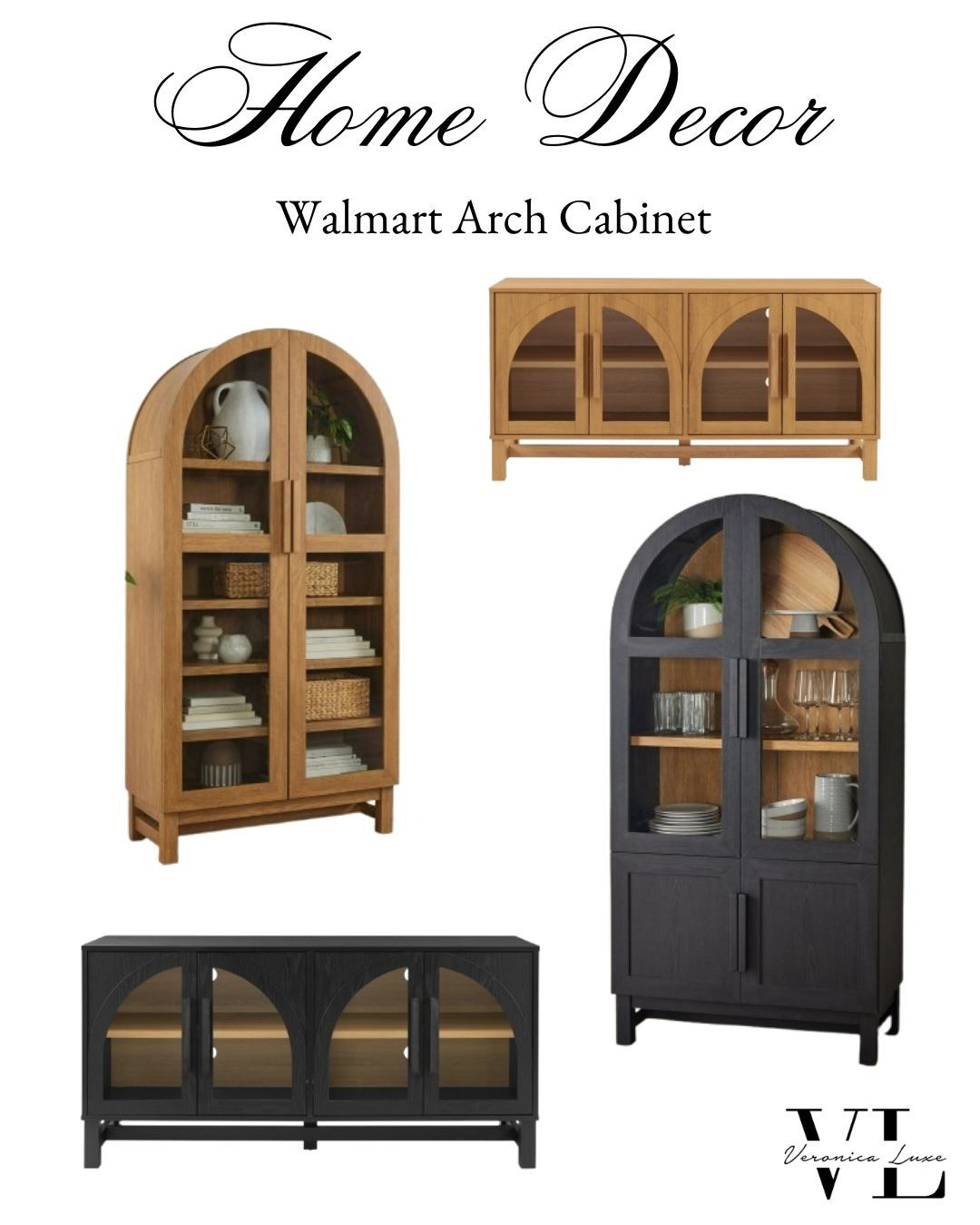 Walmart's popular arch cabinet is finally back in stock!  Grab yours now in black or light honey before they're gone again.#WalmartFinds #HomeDecor #ArchCabinet #BackInStock #MustHave

#LTKBeauty #LTKStyleTip #LTKHome