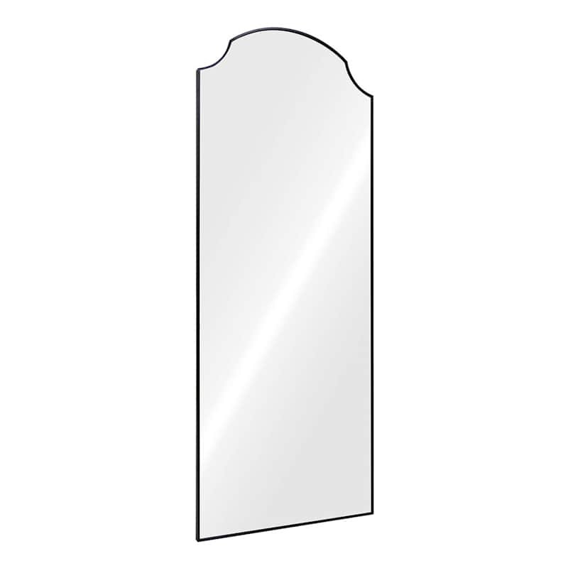Black Scalloped Aluminum Leaner Mirror, 27x70 | At Home