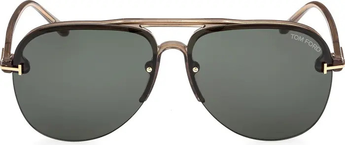 TOM FORD Terry 62mm Oversize Aviator Sunglasses | Nordstrom | Nordstrom
