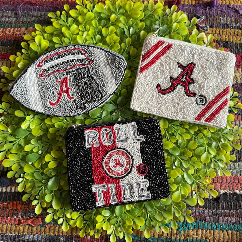 Roll Tide University of Alabama Crimson Tide Gameday Beaded Coin Purse Wristlet Crimson Graduatio... | Etsy (US)