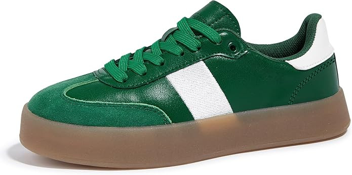 LUCKY STEP Women's Retro Sneakers Fashion Classic Casual Tennis Platform Gum Sole Anti Slip Footw... | Amazon (US)