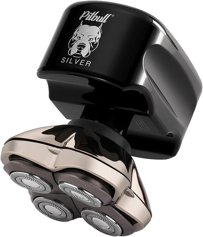 Skull Shaver Pitbull Silver PRO SX5 — Head & Face Shaver for Bald Men | Cordless Wet/Dry Rotary... | Amazon (US)