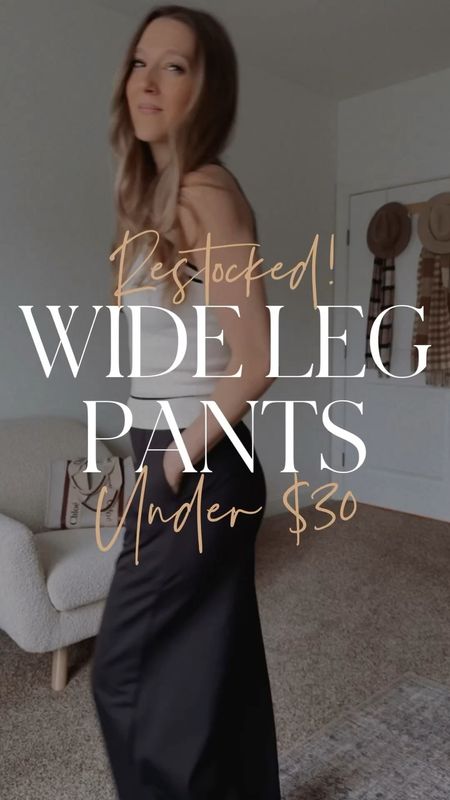 Wide leg pants for your spring capsule outfits! 

#LTKVideo #LTKSeasonal #LTKstyletip