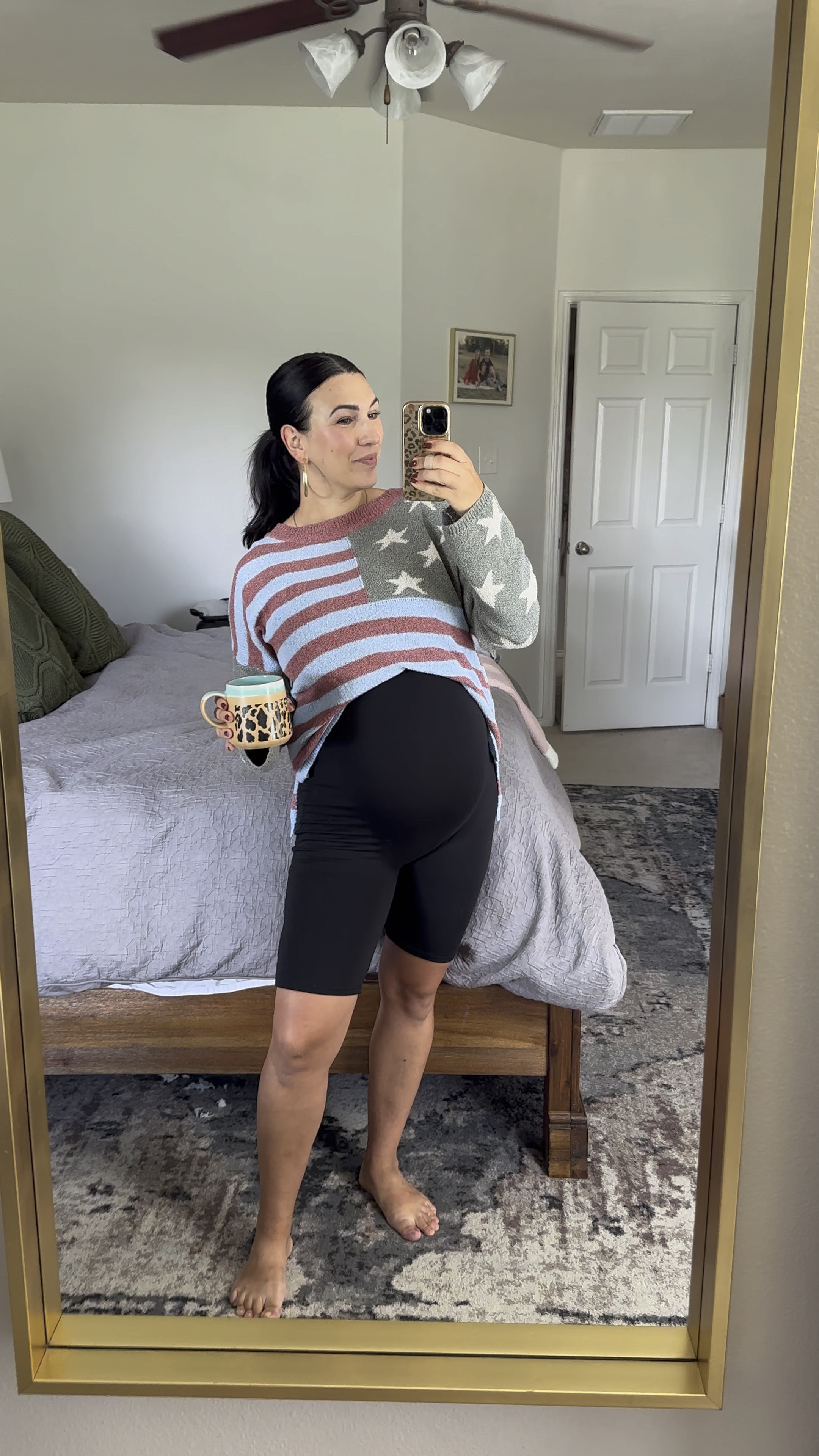 BUMP OUTFIT / MATERNITY OUTFIT 

BUMPSUIT - wearing a medium in “the cindy”. Sharing similar ones available on revolve - go to BUMPSUIT.co for the Cindy style 🖤
American sweatshirt - sharing similar options because mine is old
Gold hoops - these are my FAVORITE and are AMAZING quality 
Birkenstocks - these are a must for pregnancy and summer!!! 

Third trimester 
Maternity onesie 

#LTKunder100 #LTKbump #LTKshoecrush