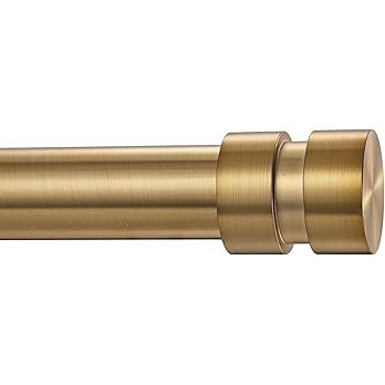 BRIOFOX Gold Curtain Rods-1 inch Modern Window Curtain Rod for Windows 28 to 48 inch, With Decora... | Amazon (US)