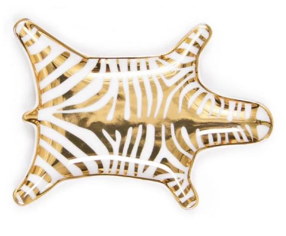 Jonathan Adler Porcelain Carnaby Zebra Stacking Dish Metallic Gold | Walmart (US)