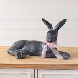 Rustic Cottage Lying Bunny Figurine | Antique Farm House