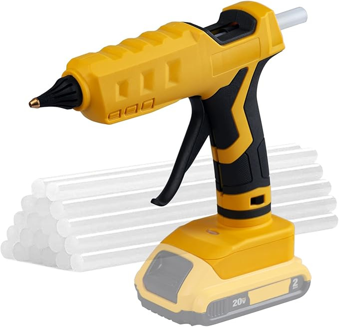 Mellif Cordless Hot Glue Gun for Dewalt 20V Max Battery, Handheld Electric Power Glue Gun Full Si... | Amazon (US)