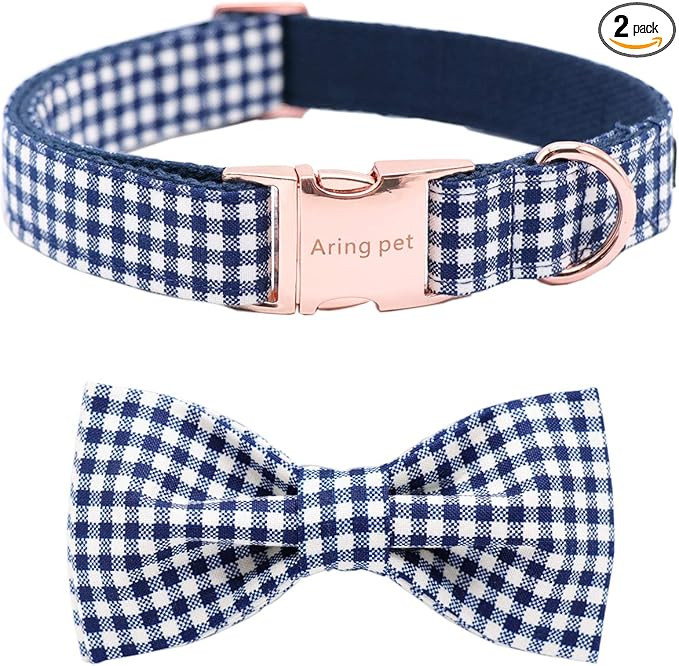 ARING PET Bowtie Dog Collar Adjustable Collars with Bow Tie for Small Medium Large Boy Girl Dogs | Amazon (US)