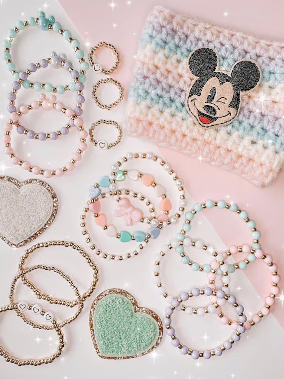 Mickey Mouse Inspired Pastel Gumball Bracelets Disney | Etsy | Etsy (US)