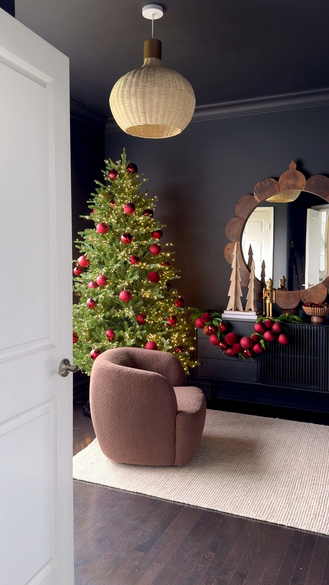 Christmas tree styling!! 
#holidays
#mahroon
#christmastree
#chair
#familyroom

#LTKHoliday #LTKSeasonal #LTKSaleAlert