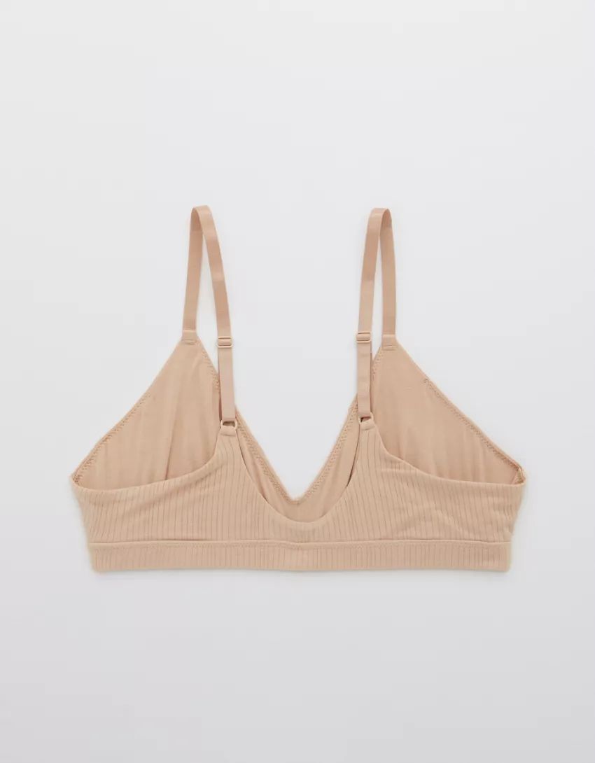 Aerie Modal Ribbed Triangle Bralette | American Eagle Outfitters (US & CA)