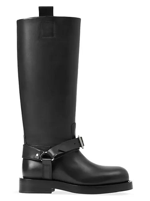 Burberry Saddle Leather Knee-High Boots | Saks Fifth Avenue