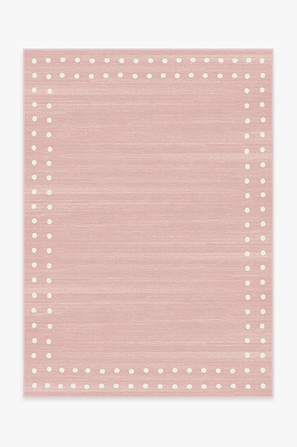 Dot Border Pink Rug | Ruggable