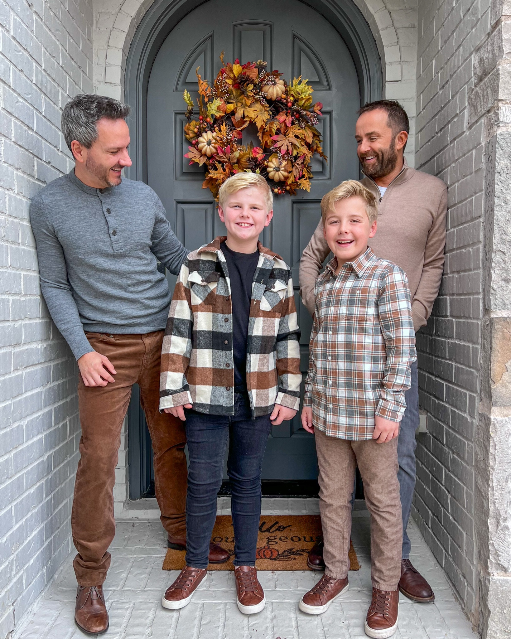 Who knows browns and greys went so well together?! Happy Thanksgiving 🍁 

#LTKKids #LTKFamily #LTKMens