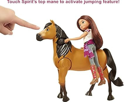 Spirit Untamed Ride Together Lucky Doll (7-in) & Spirit Horse (8-in), Button Feature Lets Doll Ri... | Amazon (US)