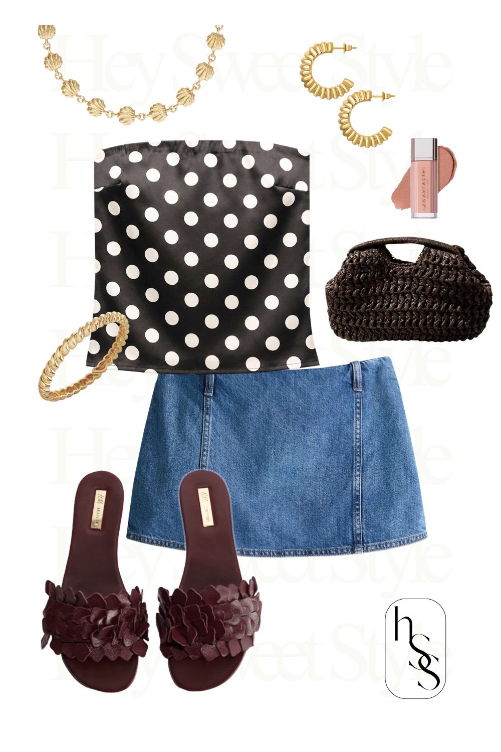 Polka dots & a mini skort 🤎 loving brown for the summer months! 

#LTKootd