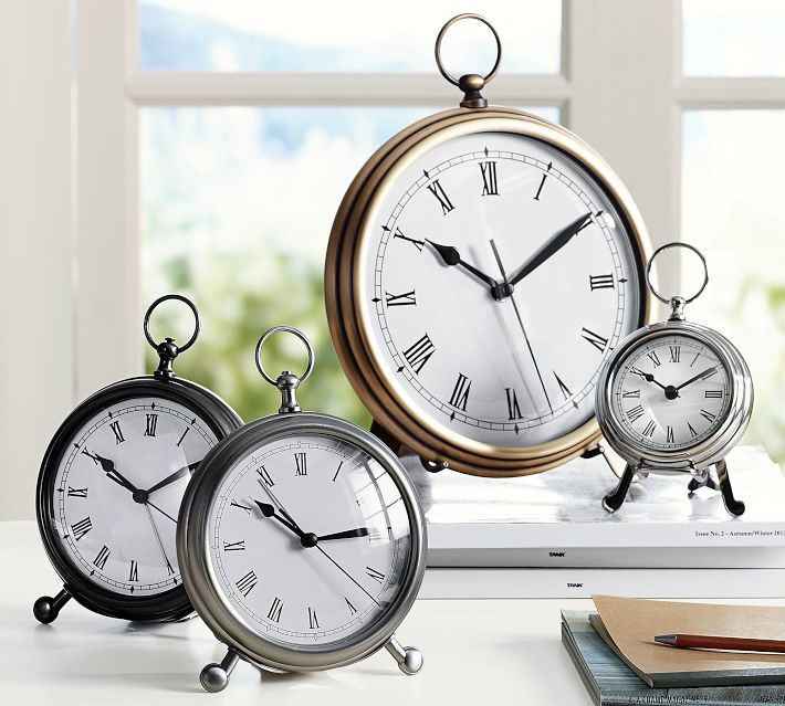 Pocket Watch Clock, Medium, Brass | Pottery Barn (US)