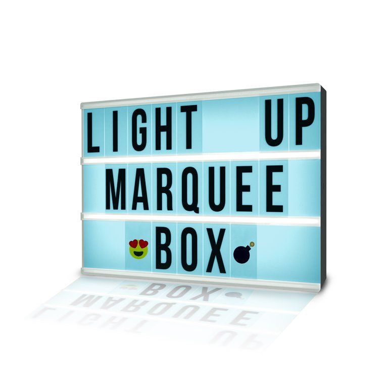 auraLED Multi-Color Light Up Marquee Box with Remote, Alphabet, Symbols, Numbers, and Emojis | Walmart (US)