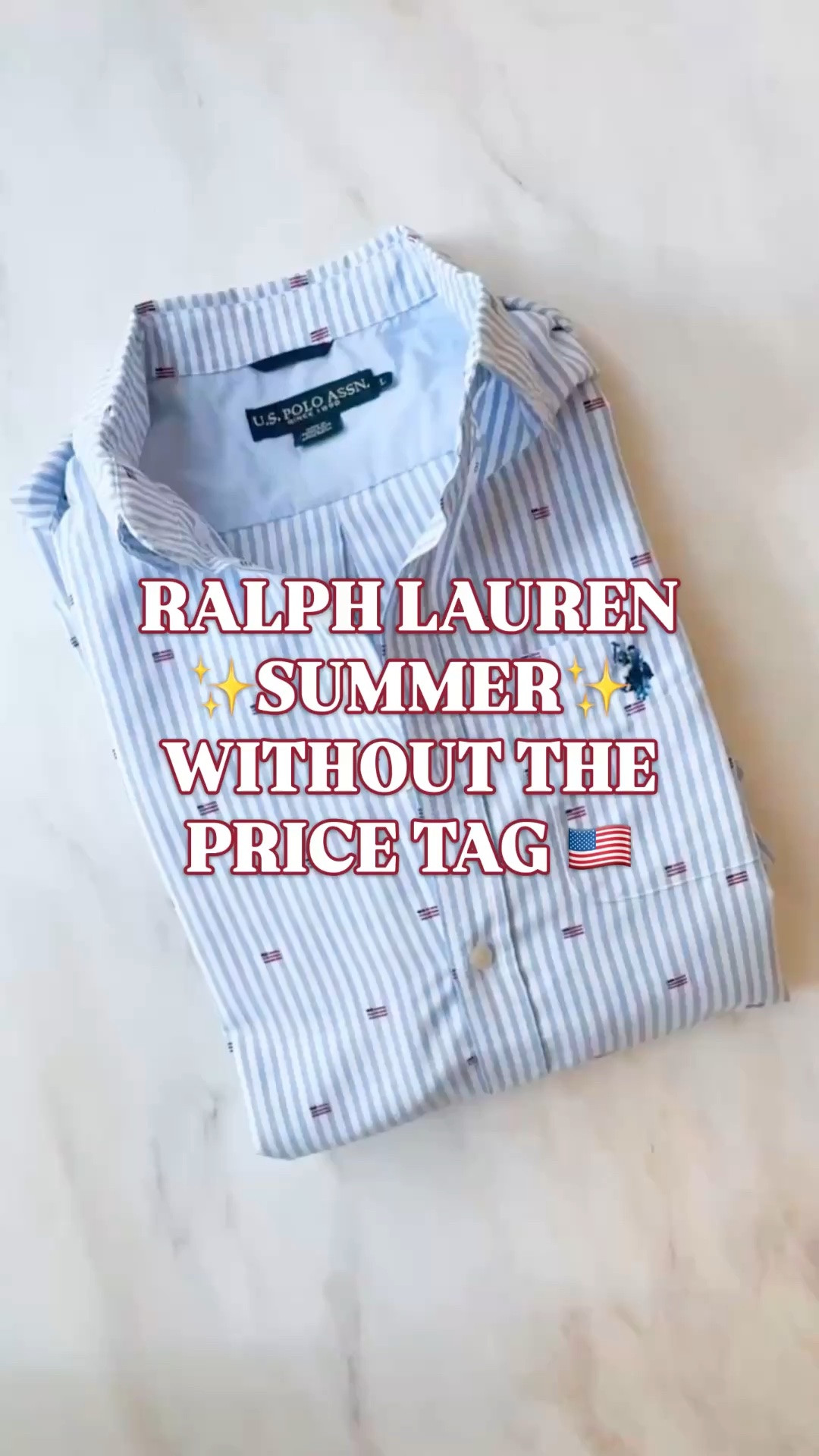Ralph Lauren look for less, Americana shirt, swim coverup, beach coverup

Ralph Lauren summer without the price tag is exactly what this little flag button-down is giving.

Technically it is a men’s cotton button-down shirt, but this is the kind of piece I would absolutely style as an oversized pool coverup, beach coverup, swim coverup, or easy Americana summer layer. The blue and white stripes, tiny American flag print, button-down collar, long sleeves, and classic embroidered chest logo all give that crisp Ralph Lauren / East Coast summer / New England vacation look.

Wear it open over a white swimsuit, buttoned with denim shorts, half-tucked into white jeans, tied over a tank, or thrown over a one-piece by the pool. It has that “borrowed from the boys” preppy look that always feels effortless, especially for Memorial Day weekend, Fourth of July, lake weekends, beach trips, boat days, resort mornings, and casual summer outfits.

Classic, patriotic, coastal, and easy to rewear all summer.

If you’re searching for Ralph Lauren look for less, Ralph Lauren inspired shirt, Americana outfit, American flag shirt, flag button down shirt, patriotic outfit women, Memorial Day outfit women, Fourth of July outfit women, 4th of July outfit, red white and blue outfit, swim coverup women, beach coverup women, pool coverup women, oversized button down coverup, blue striped shirt, coastal style women, New England summer style, Nantucket style, Cape Cod outfit, lake weekend outfit, boat day outfit, preppy summer outfit, resort wear women, vacation outfit women, Walmart coverup, or designer look for less, this one is great Americana look on a budget. 

#LTKFindsUnder50 #RalphLaurenStyle #LookForLess #AmericanaStyle #FourthOfJulyOutfit #MemorialDayOutfit #BeachCoverup #PreppyStyle #LTKFindsUnder100 #RalphLauren

#LTKSeasonal #LTKMens #LTKSwim