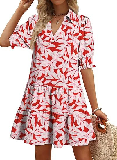 Dokotoo Boho Dresses for Women Graduation Dress 2026 Spring Summer Casual Dress Mini Womens Dress... | Amazon (US)