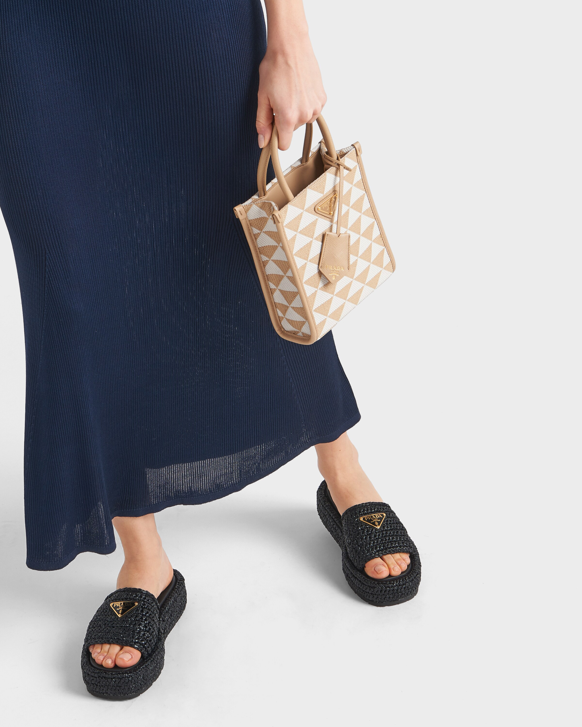 Crochet flatform slides | Prada US