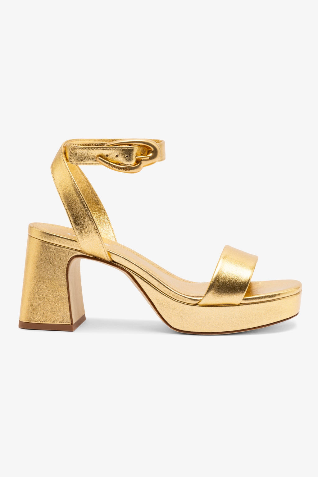 Dolly Verona Low Sandal In Gold Metallic Leather | Larroude