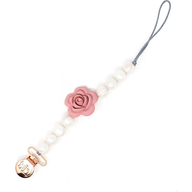 Grande Coco Pacifier & Toy Clip, Dusty Rose | Maisonette