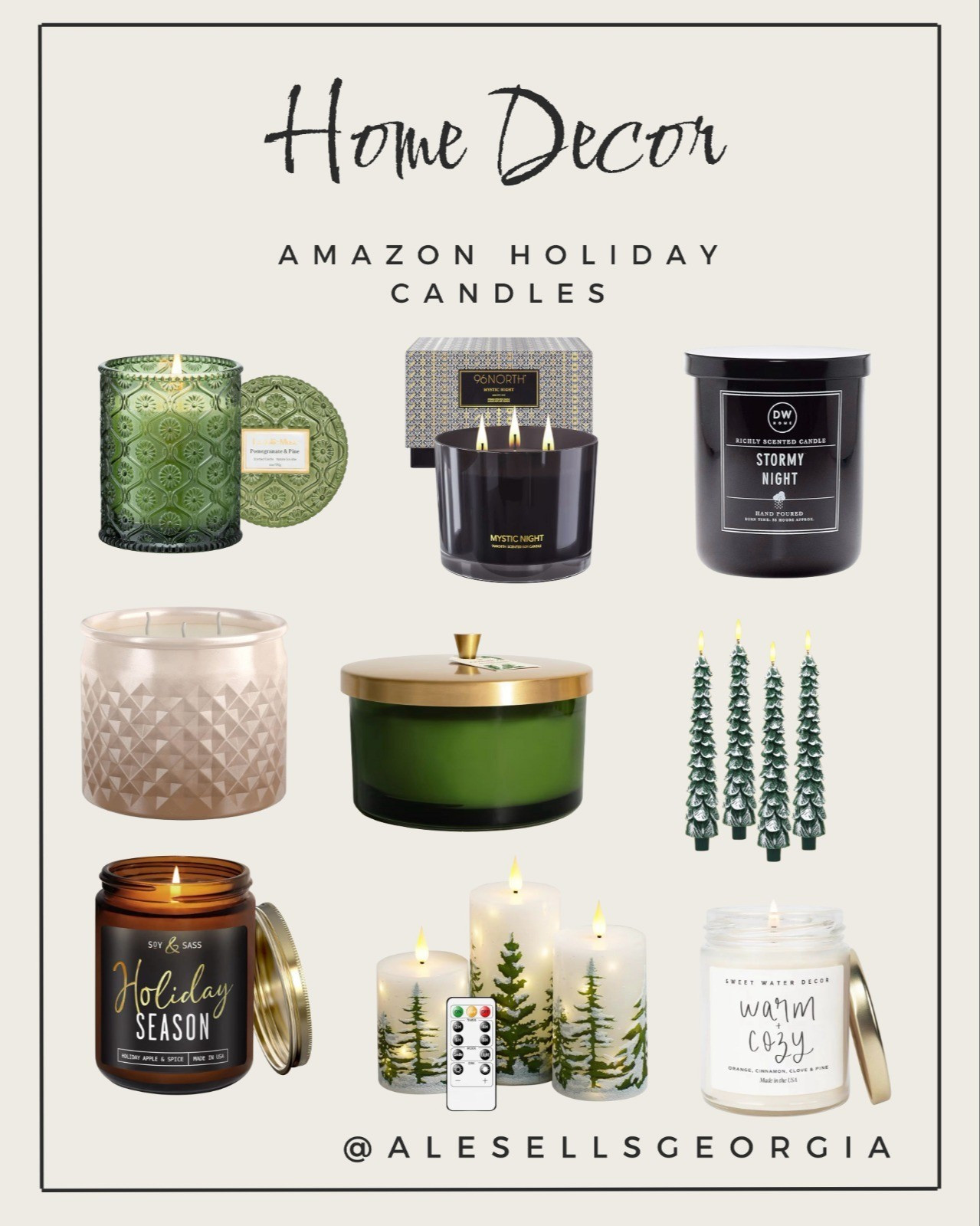 Amazon Holiday Candles 

#LTKGiftGuide #LTKSaleAlert #LTKHome