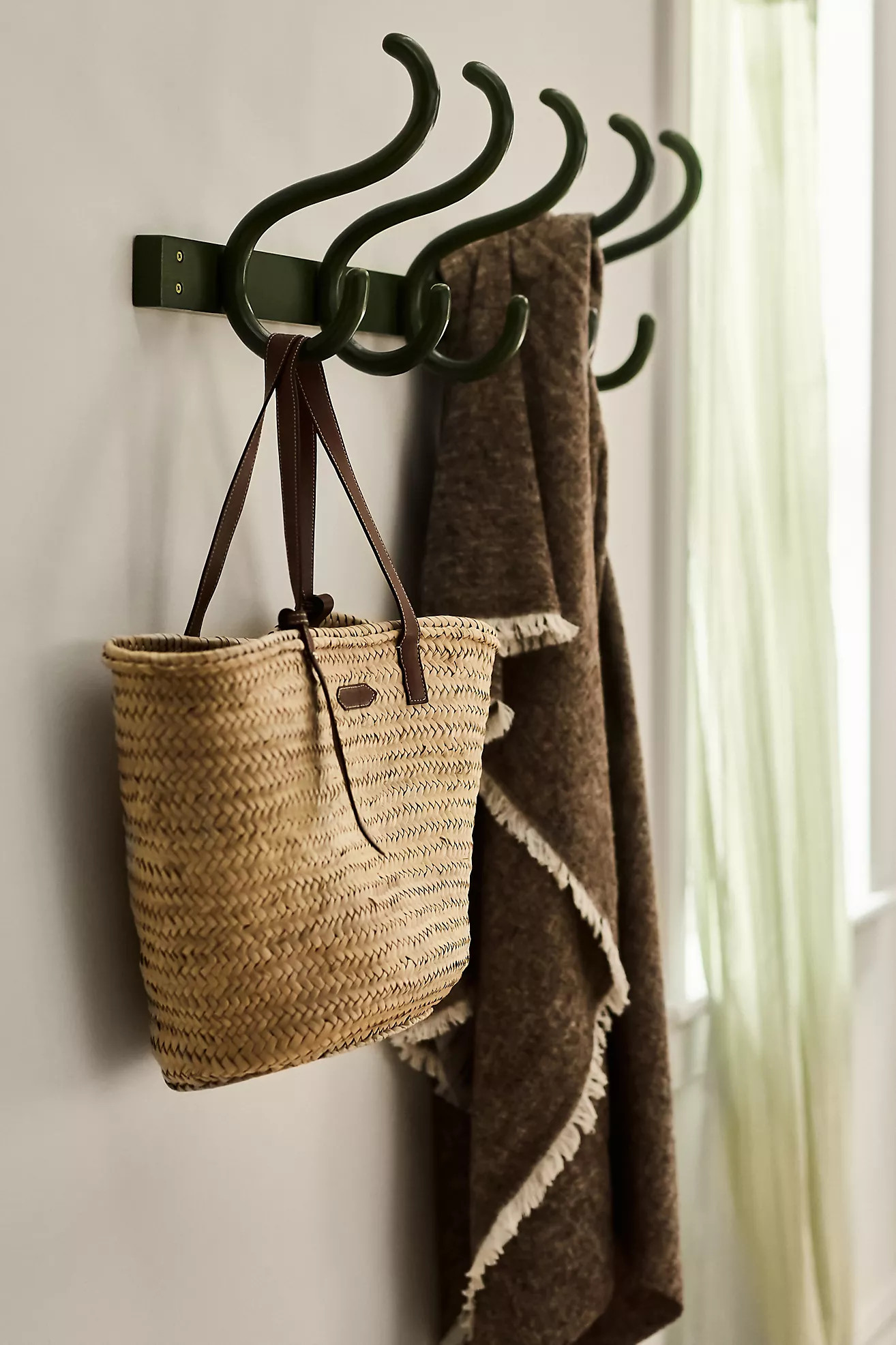 Luca Ash Wood Hook Rack | Anthropologie (US)
