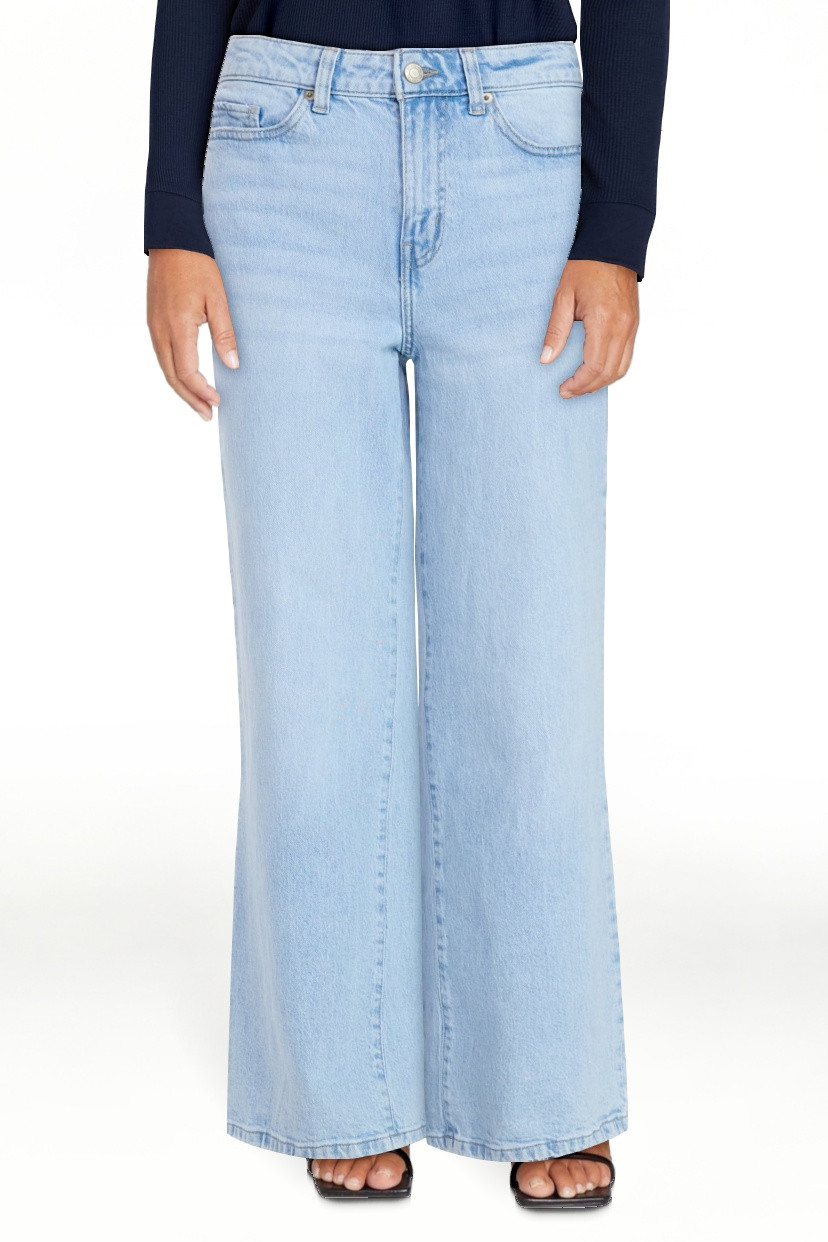 Time and Tru Women's Wide Leg Jeans, 31" Inseam, Sizes 0-22, 0L-22L | Walmart (US)