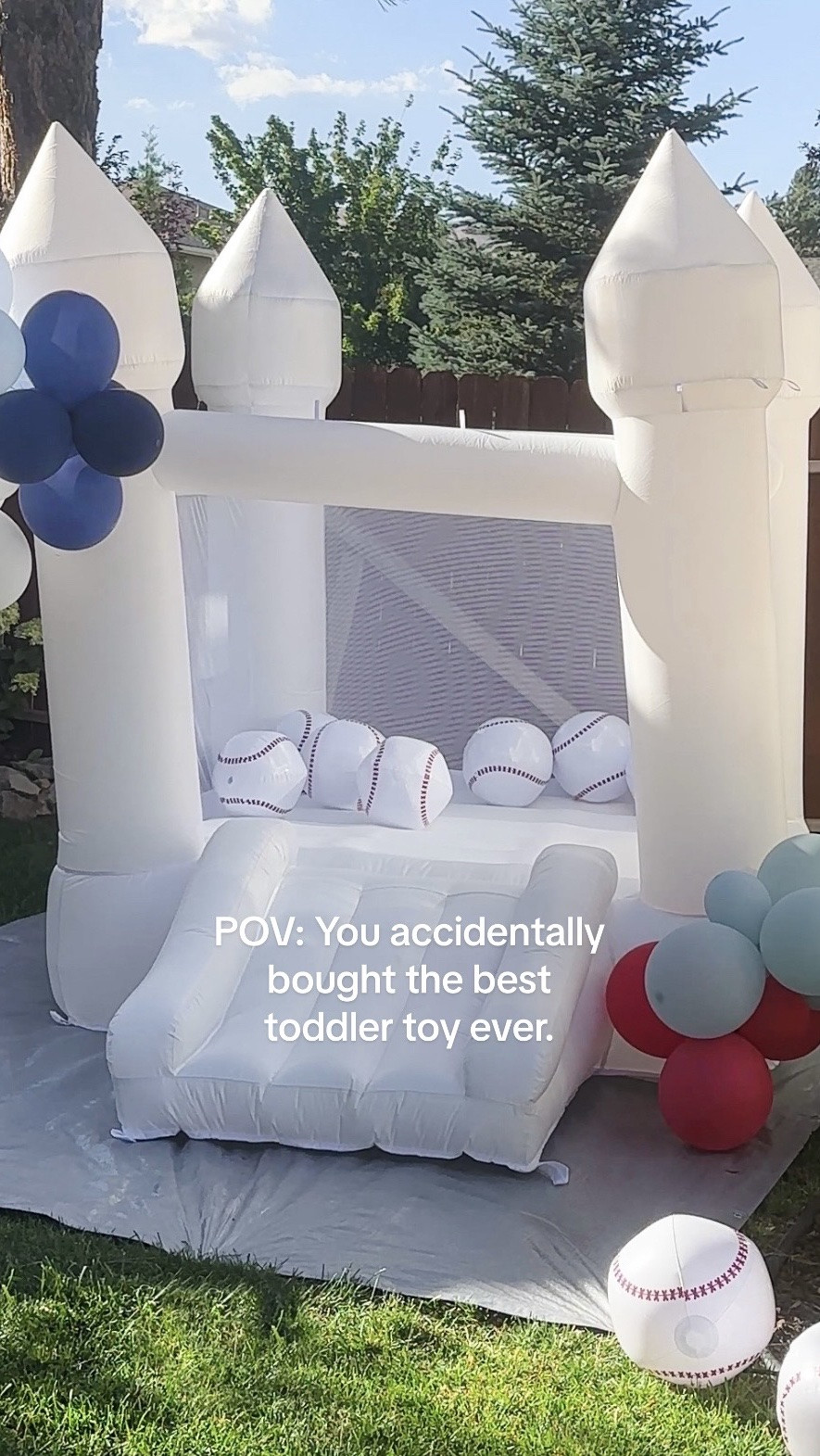 POV: Spending the $100-ish on a bounce house ended up being the best purchase we’ve made as toddler parents. 😅 Hours of entertainment, endless energy burned, and it’s already paid for itself.

toddler activities backyard bounce house toddler mom backyard play outdoor play ideas toddler entertainment Amazon finds summer with toddlers mom hack parenting win

#ToddlerMom #MomLife #ToddlerActivities #BounceHouse #BackyardPlay OutdoorPlay SummerFun ToddlerEntertainment ParentingHacks AmazonFinds BoyMom StayAtHomeMom Playtime FamilyFun

#LTKmomlife #LTKKids #LTKBaby