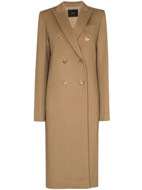 double-breasted wool and cashmere-blend coat | Farfetch (UK)