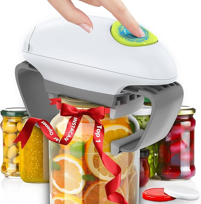 Higher Torque and One Touch Electric Jar Opener Easy Remove Almost Size Lid with Auto-Off, Powerf... | Amazon (US)
