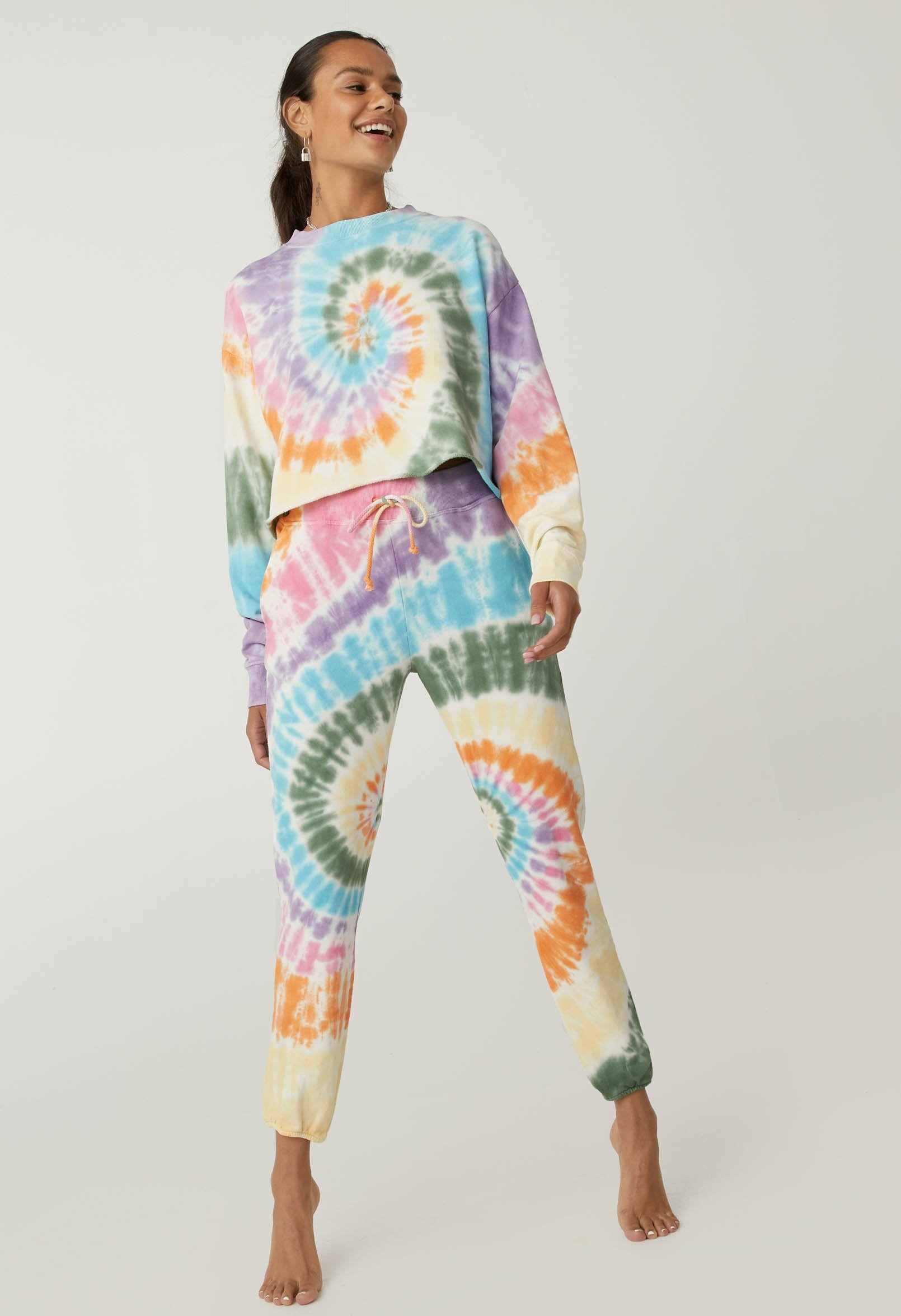 Tie dye jogger in rainbow spiral | Daydreamer