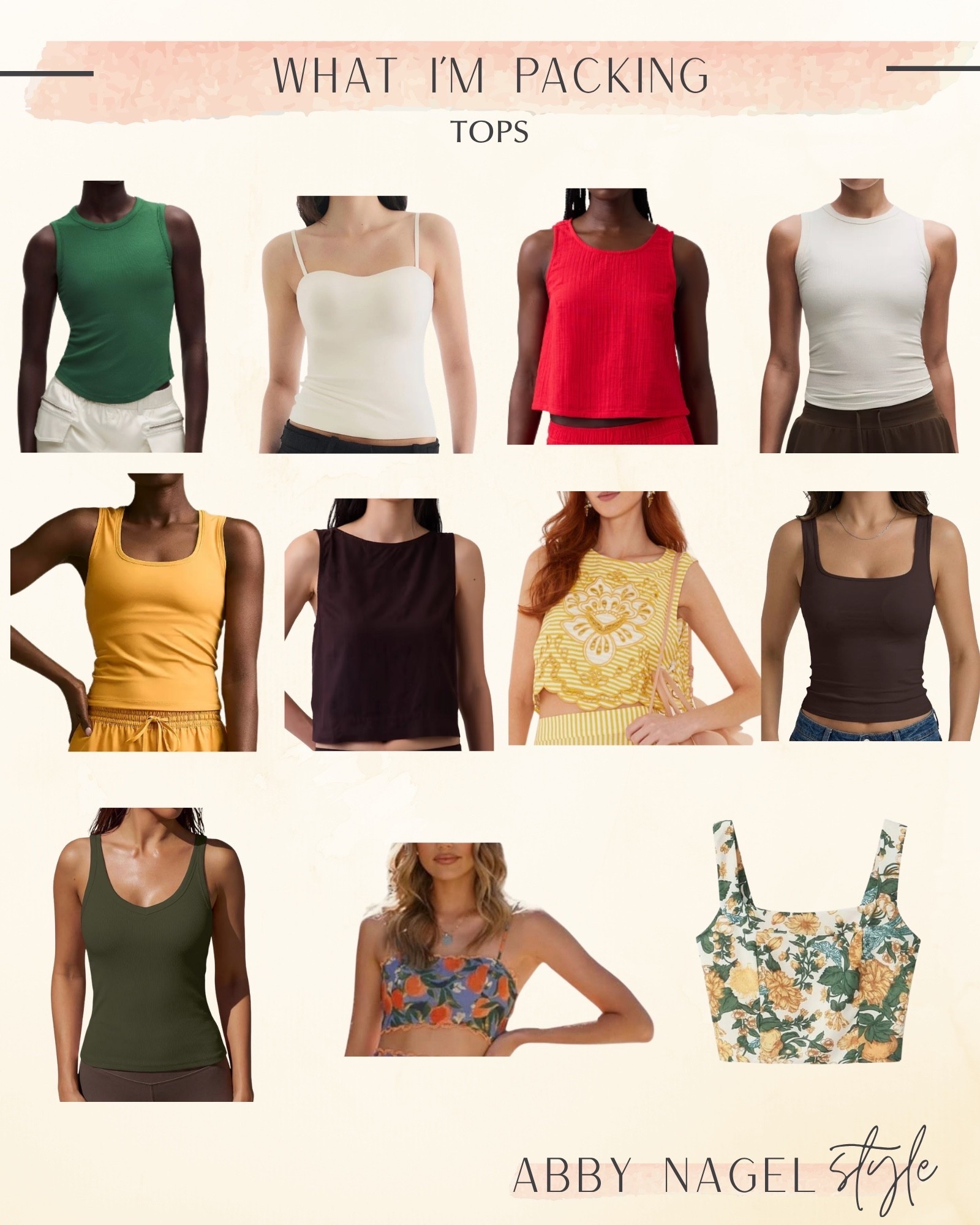 The tops I’m packing for Italy.