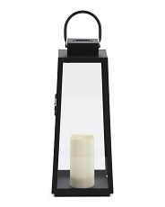 18in Led Metal And Glass Outdoor Lantern | Marshalls