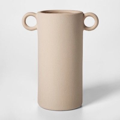 9" x 7.2" Decorative Earthenware Vase Cream - Project 62™ | Target