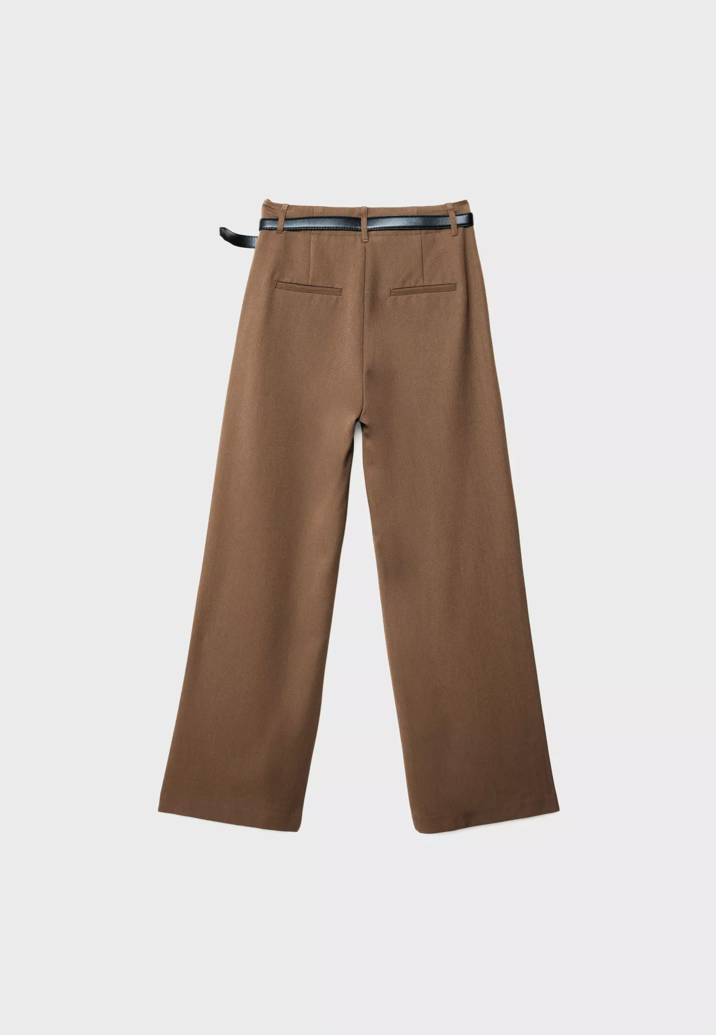 Pantalon fluide droit ceinture | Stradivarius (FR)