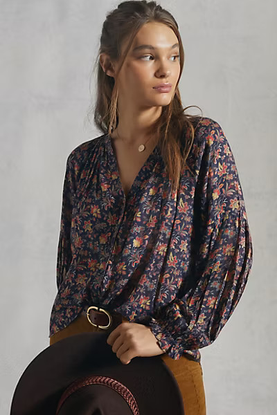 Janelle Puff-Sleeved Blouse | Anthropologie (US)