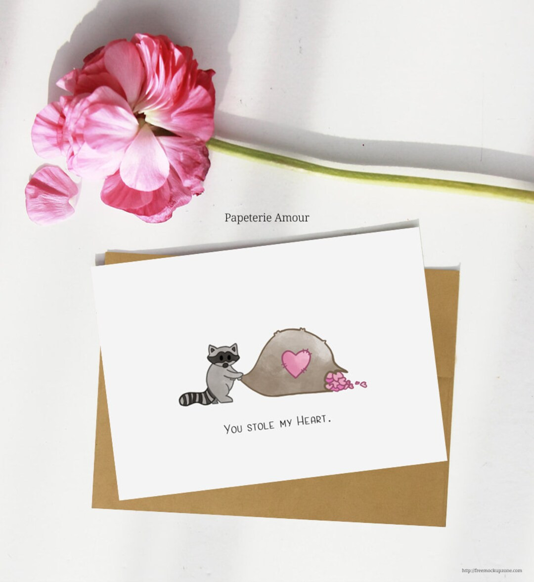 Raccoon Card | Cute Personalized Valentine's Day Card | Cute Anniversary Card | Etsy (CAD)