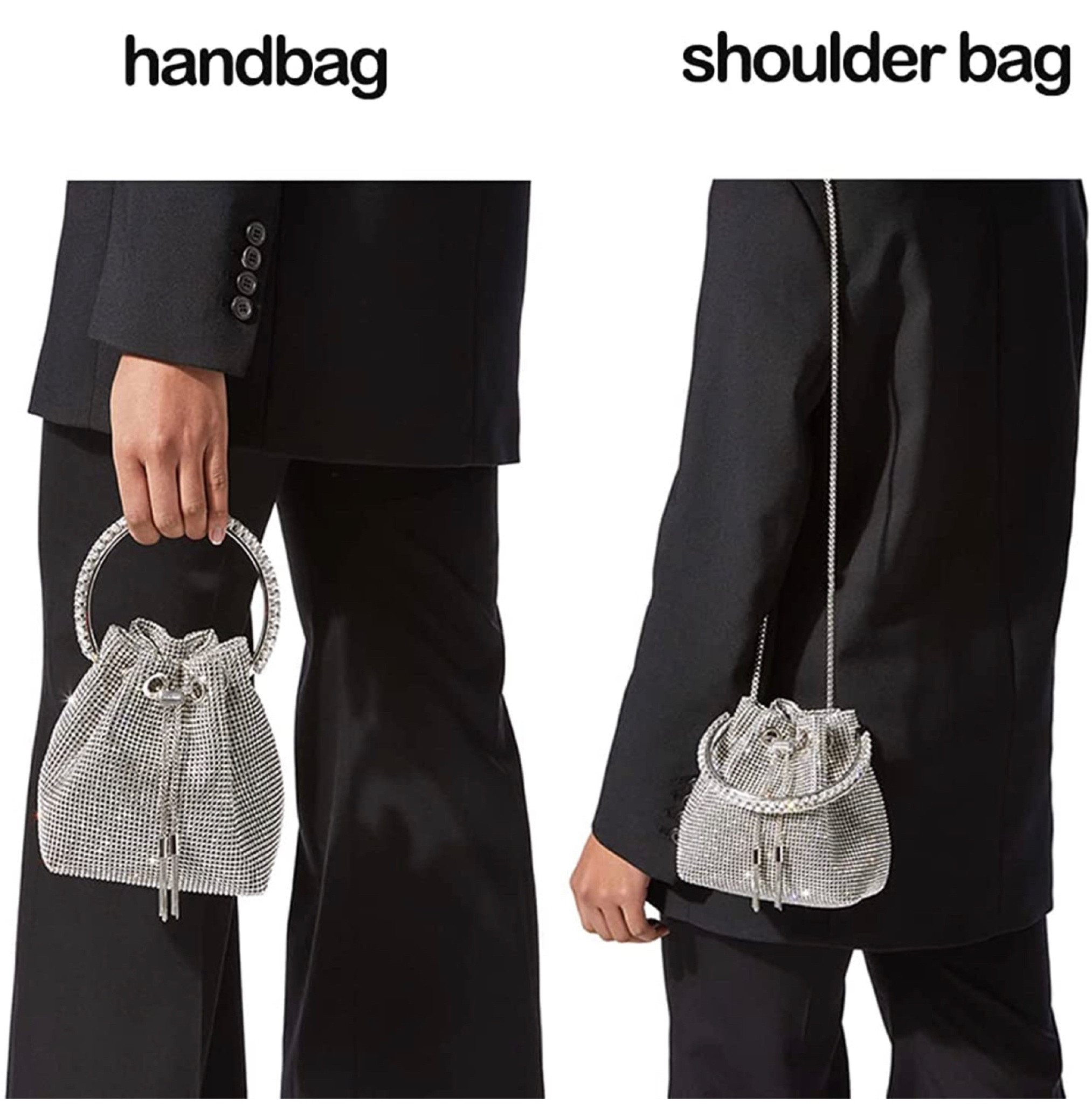 If you are looking for a bag that can be worn for special occasions or Holidays with blings effects that can fit more than just your ID card and lipstick and your phone as well, this is it!! I love the bucket handbags and this one can be worn as a shoulder bag, handbag, or a crossbody! 

#LTKSeasonal #LTKunder50 #LTKHoliday