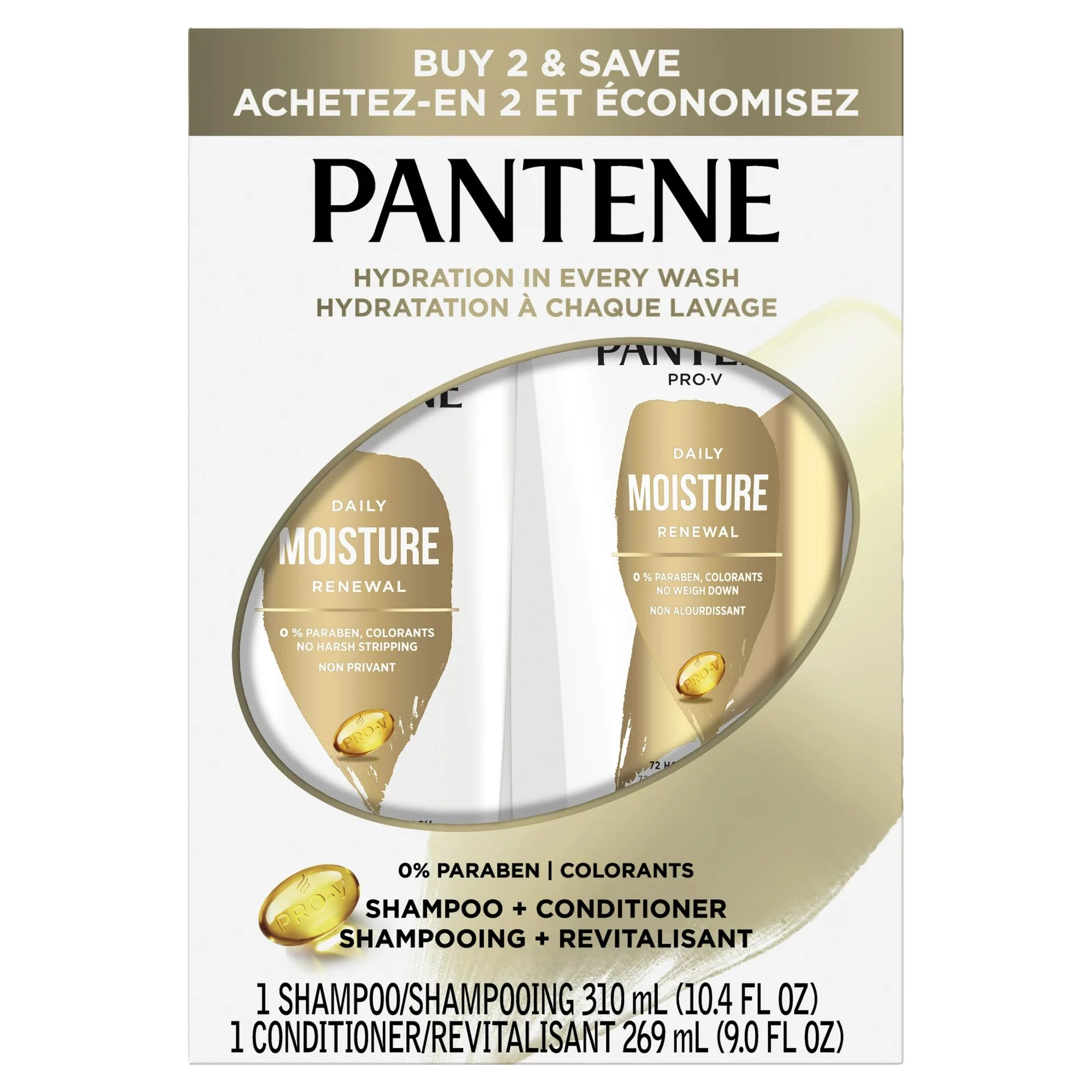 Pantene Pro-V Daily Moisture Renewal Dual Pack Shampoo (10.4oz) + Conditioner (9oz) | Walmart (US)