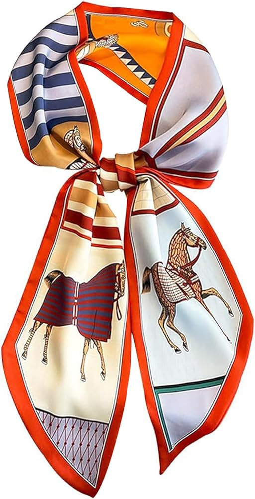 vimate Hair Scarf for Women Fashion Satin Silky Feeling Neck Scarf Bag Purse Scarf for Handbag Ha... | Amazon (US)