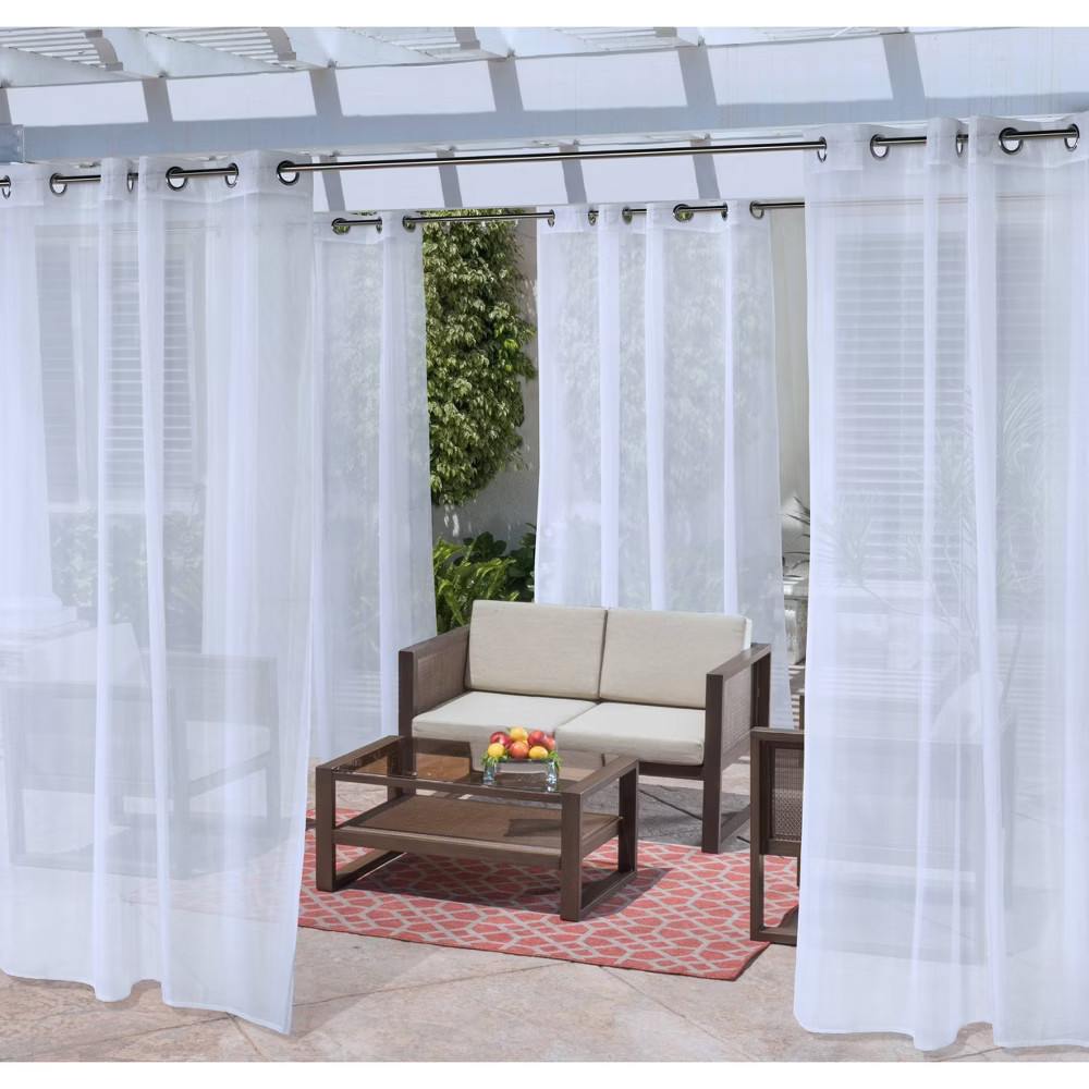 96"x50" No Se'em Grommet Top Solid Mesh Indoor/Outdoor Curtain Panel - Outdoor Décor | Target