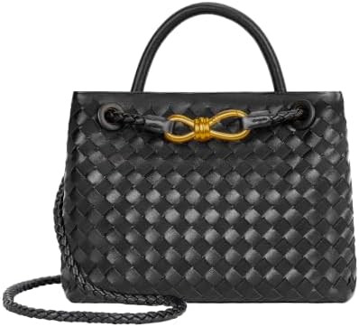 Woven Tote Bag for Women Leather Shoulder Handbag Designer Top Handle Purses | Amazon (US)