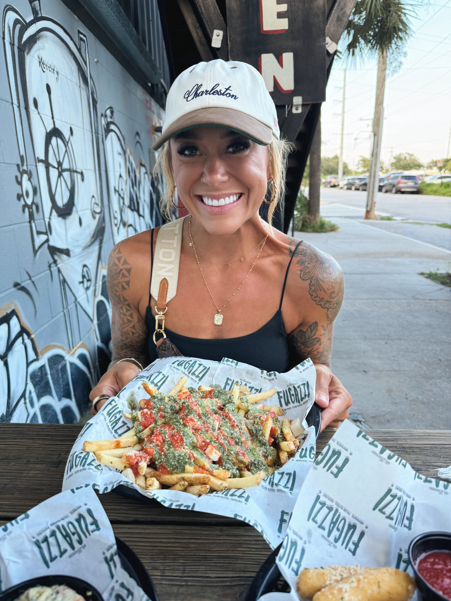 Foodie Date night 🤍 small in bodysuit! Hat is from a boutique downtown CHS📍🌆

Nuuds / date night outfit / summer inspo / Holley Gabrielle / Nike /uncommon James 

#LTKStyleTip #LTKFindsUnder50 #LTKFindsUnder100
