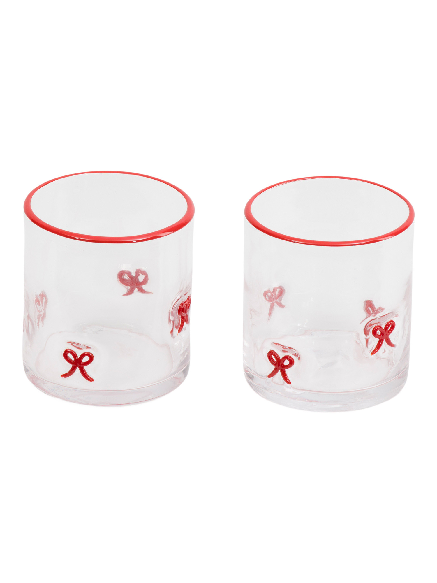 Set Of 2 Bow Double Old Fashioned Glasses | TJ Maxx
